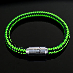 Handgefertigt Armband SeaKing Neon Grün mit Magnetverschluss