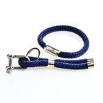 Dark Blue Set Armband handgefertigt mit Edelstahl Magnetverschluss
