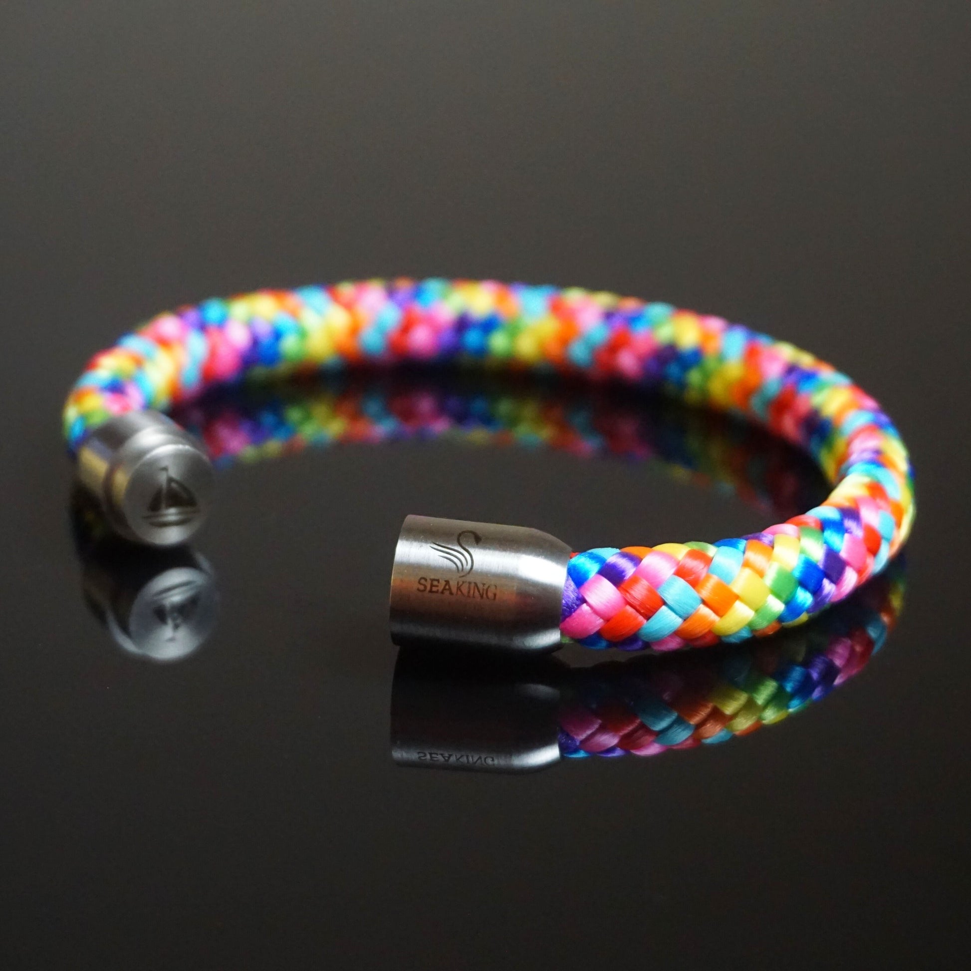 Farbiges Armband SeaKing aus Segeltau mit starkem Magnetverschluss