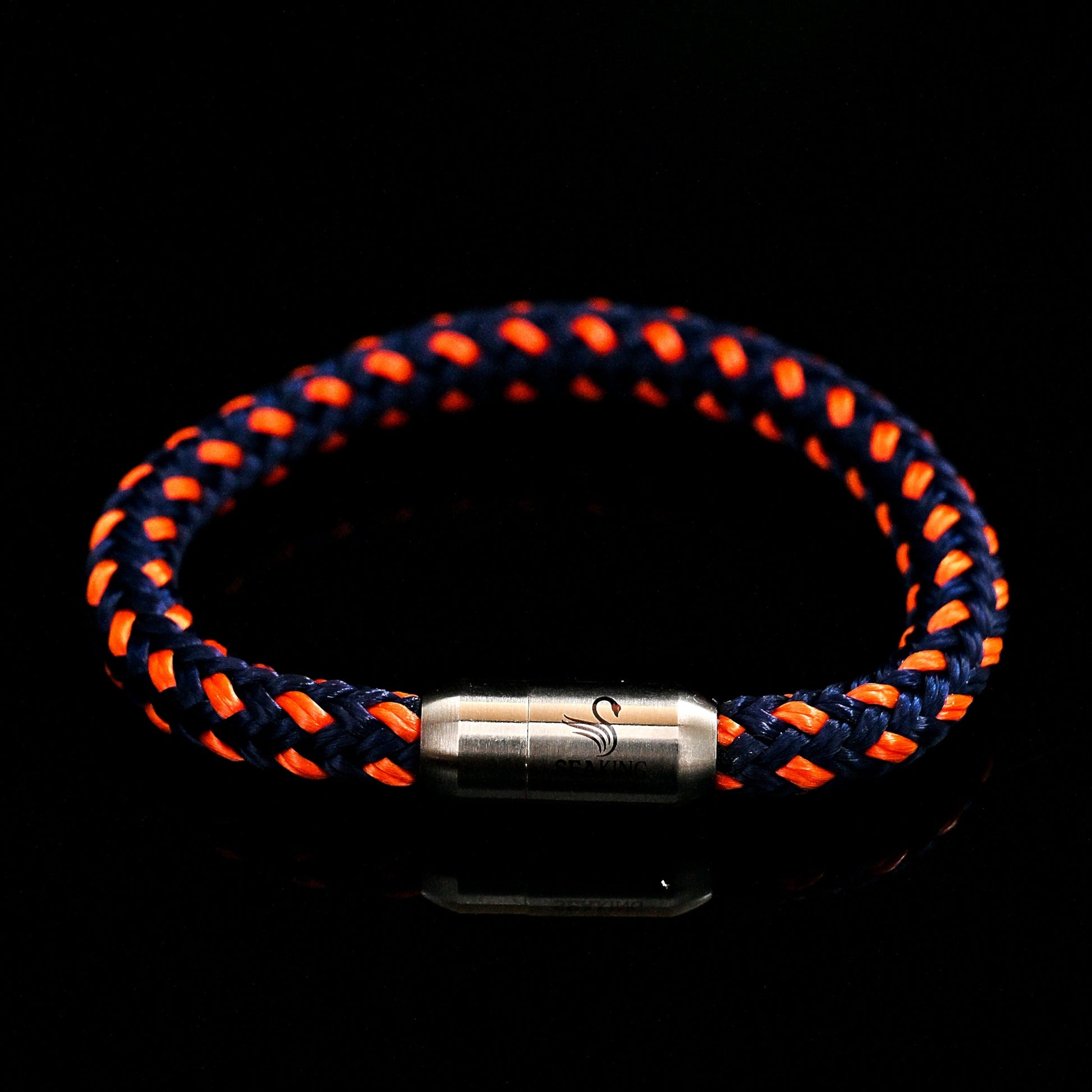 Handgefertigt Armband SeaKing BODENSEE – Orange Marine