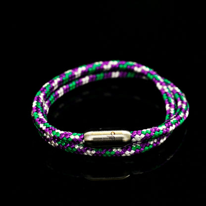 Braccialetto in corda nautica per donna Panssy 4mm con chiusura magnetica