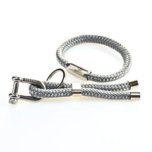 Silber-Schwarzes Seilarmband
