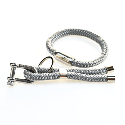 Silber-Schwarzes Seilarmband
