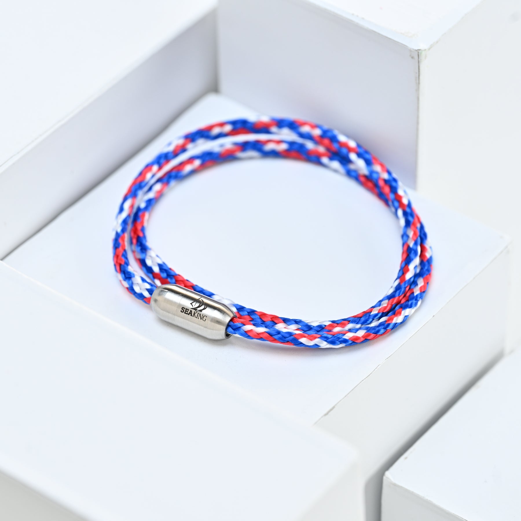 armband seaking traunsee elia rot weiss blau segeltau
