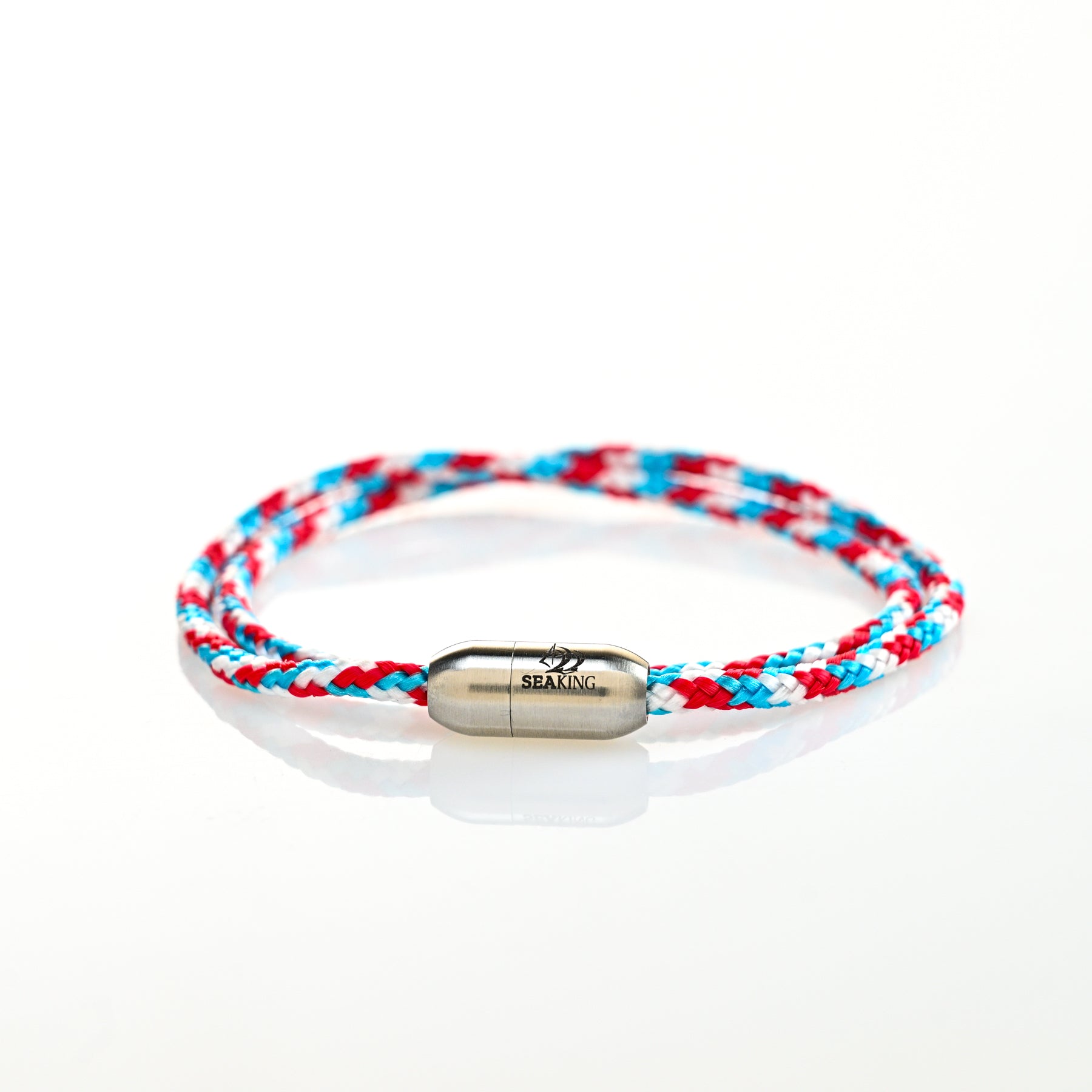 armband seaking traunsee natalie rot türkis weiss segeltau magnetverschluss
