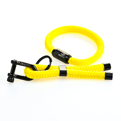 Marine Ruby Set – maritimes Geschenkset mit Armband und Schlüsselanhänger in Gelb
