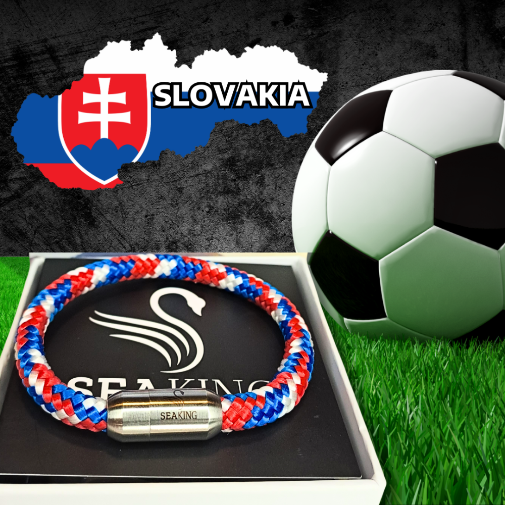 Slowakei Handmade Armband Blau-Rot
