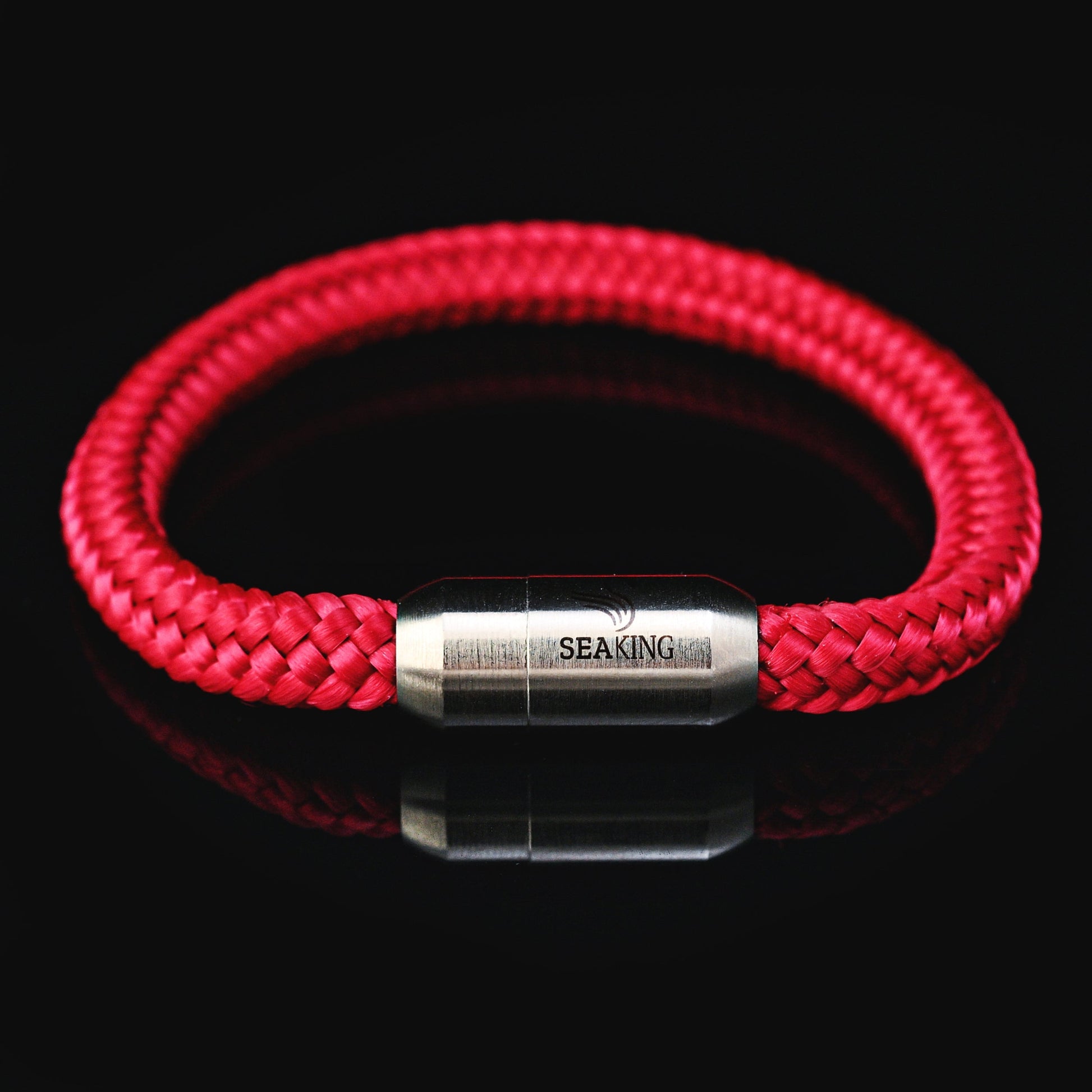 Rotes Segeltau Armband Burgund – handmade in Deutschland