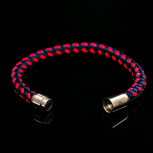 Handgefertigt Armband SeaKing BODENSEE – Red Marine in Rot Dunkelblau mit Magnetverschluss