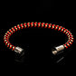 Handgefertigt Armband SeaKing BODENSEE – Ruby Cream in Rot Schwarz mit Magnetverschluss