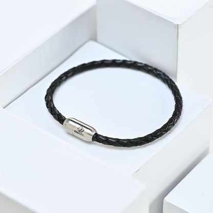 armband seaking godfather eternalblack schwarz lederarmband magnetverschluss
