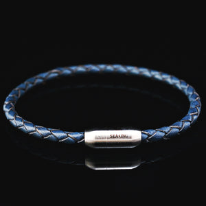 armband seaking lederarmband midnightmajesty dunkelblau edelstahlverschluss