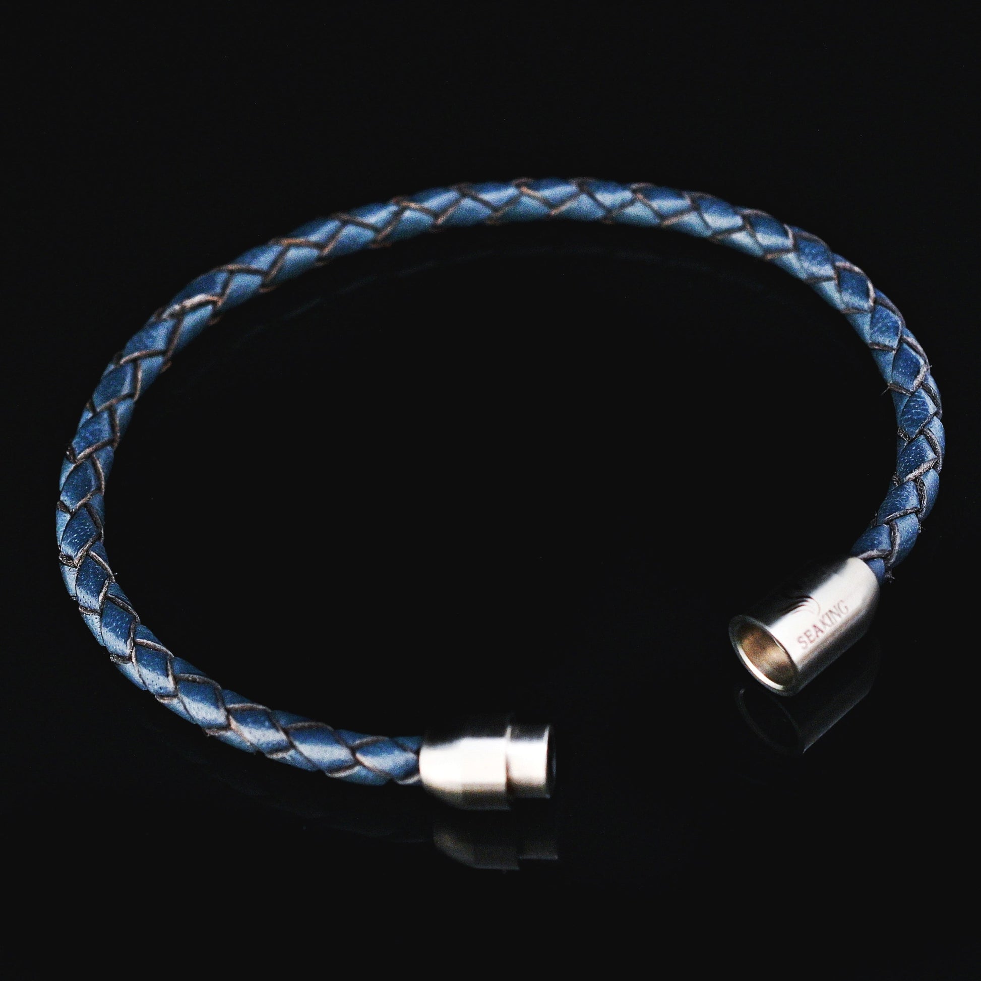 armband seaking midnightmajesty blau vintage lederarmband magnetisch
