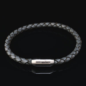 armband seaking godfather shadowcharcoal grau lederarmband magnetverschluss