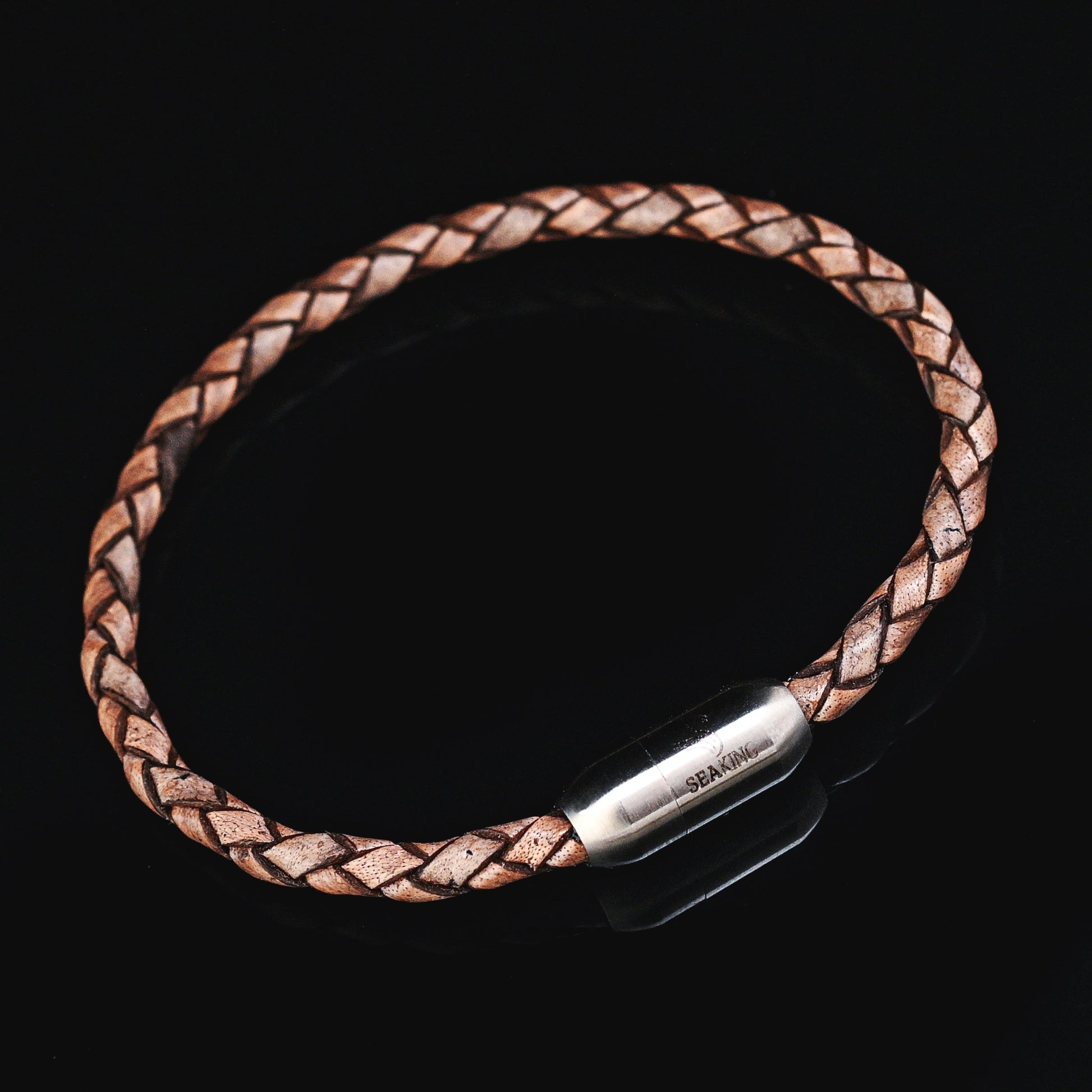 armband seaking godfather slatewhisper braun lederarmband handgefertigt