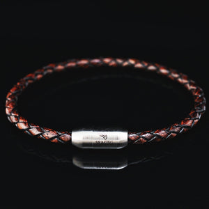 armband seaking godfather vintageauburn braun leder magnetverschluss