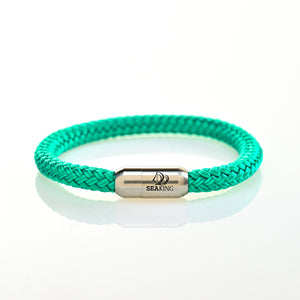 handgefertigt Armband SeaKing Green Mist aus Segeltau 6mm
