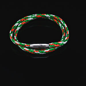 Armband SeaKing TRAUNSEE Madonna aus Segeltau in Orange, Grün und Weiß