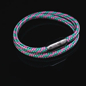 Detailansicht: SeaKing Armband Melissa in Pink, Türkis und Dunkelblau