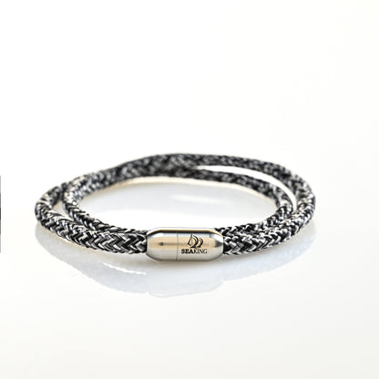 armband seaking traunsee midnightstorm schwarz weisser segeltau
