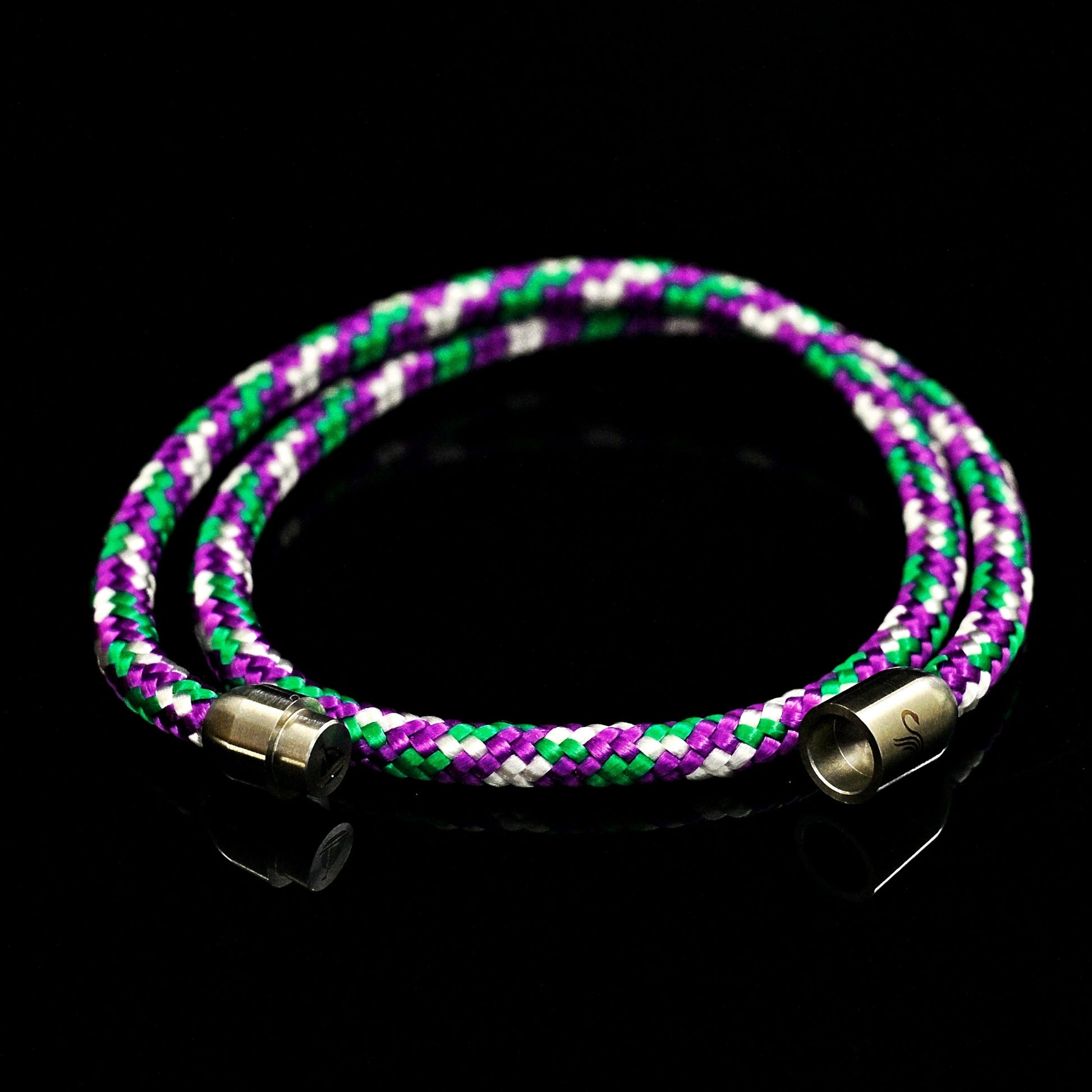 armband seaking traunsee panssy lila grün weiß segeltau