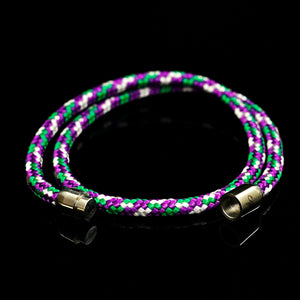 armband seaking traunsee panssy lila grün weiß segeltau