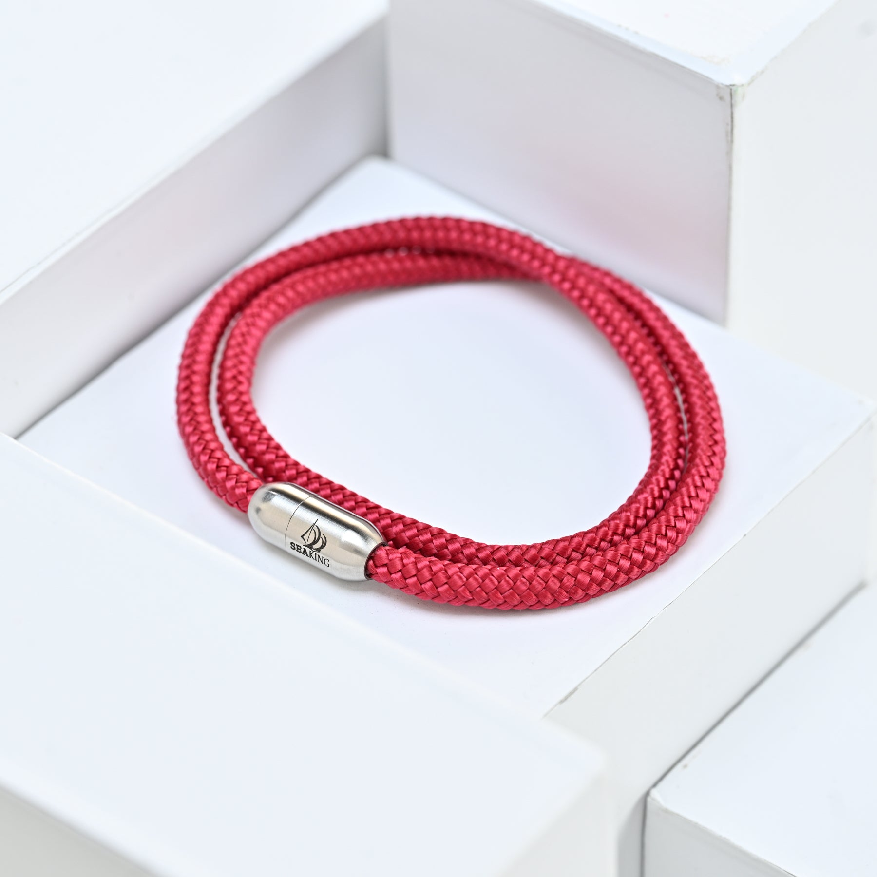 armband seaking traunsee rubin rot segeltau magnetverschluss
