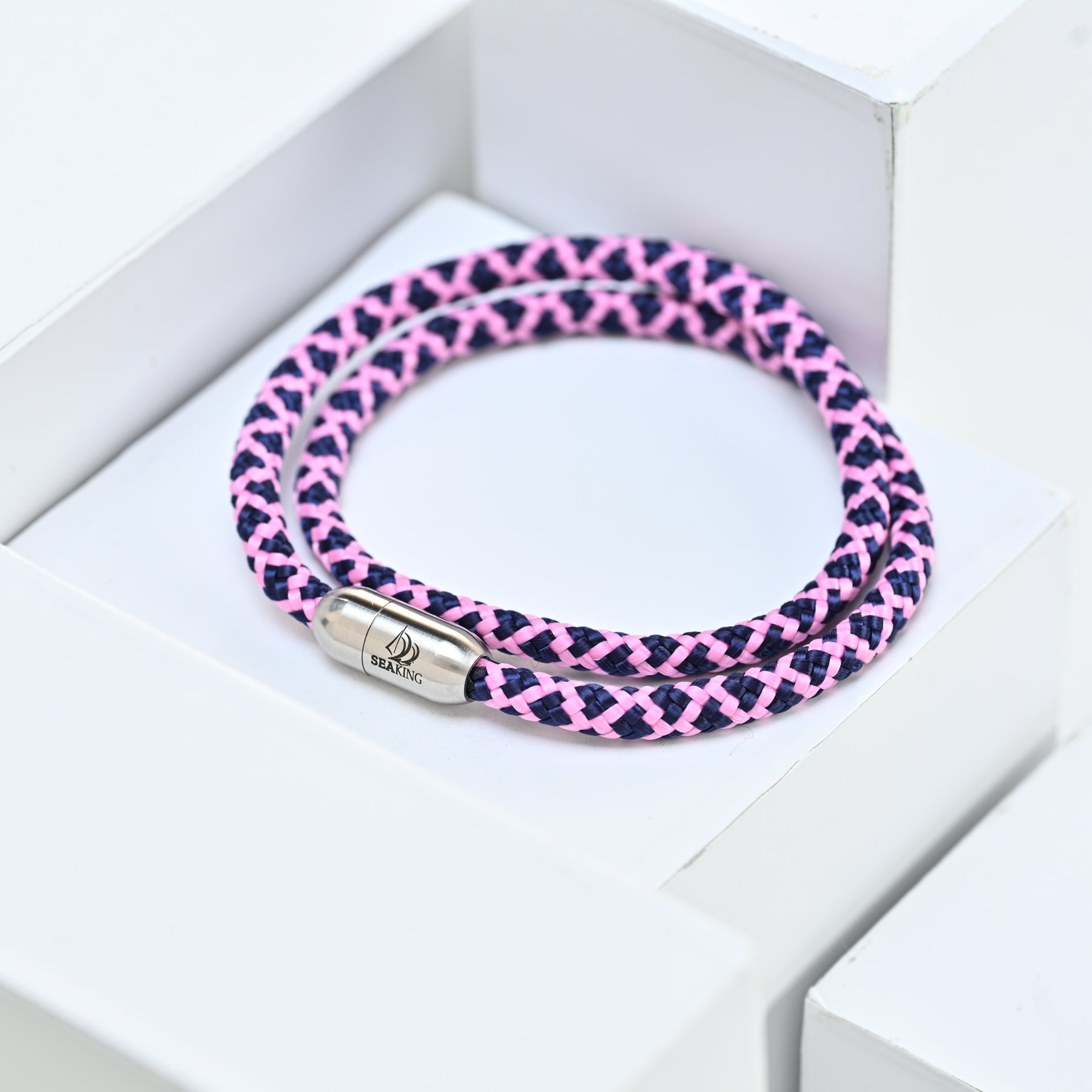 armband seaking traunsee twilightrose pink 4mm segeltau