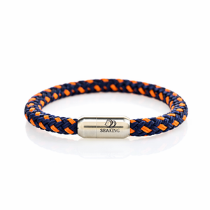 Handgefertigt Armband SeaKing BODENSEE – Orange Marine
