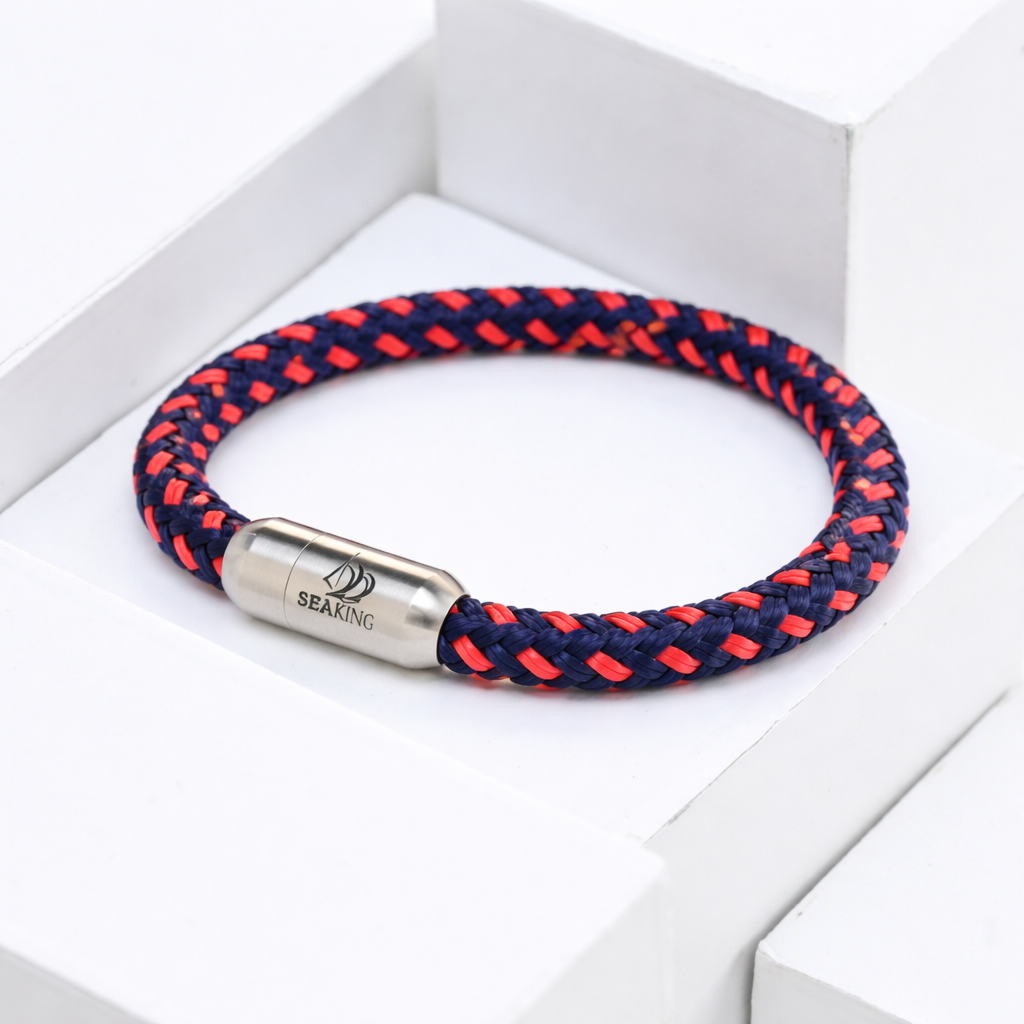 Handgefertigt Armband SeaKing BODENSEE – Red Marine
