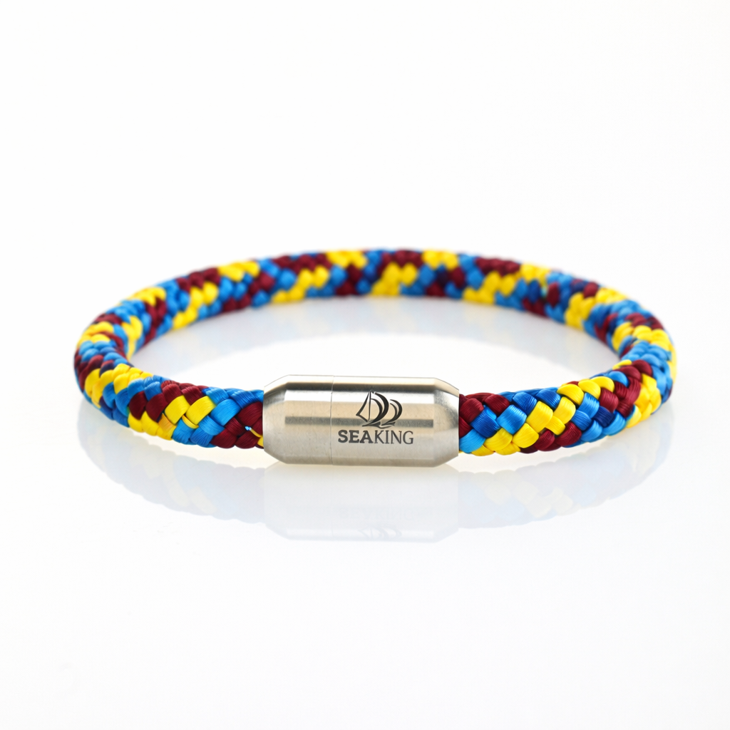 Armband SeaKing Swiss Guard aus Segeltau – bunt handgefertigt

