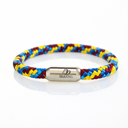 Armband SeaKing Swiss Guard aus Segeltau – bunt handgefertigt
