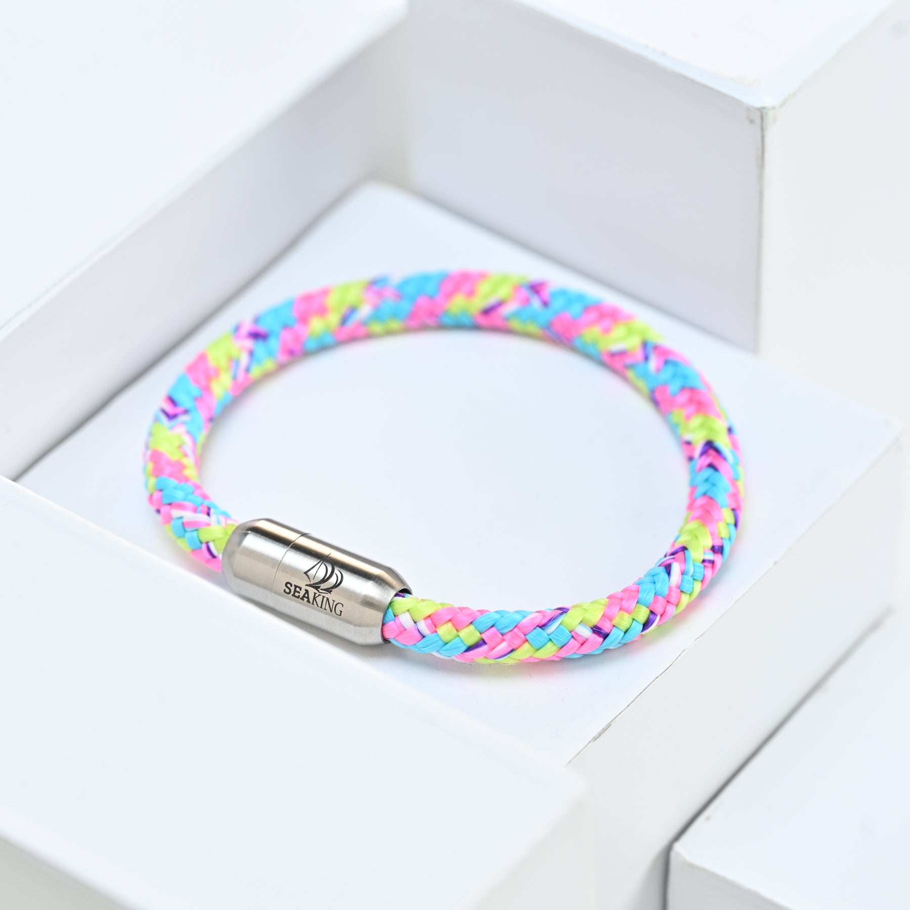 Bubblegum Armband mit Edelstahlverschluss – handgefertigt