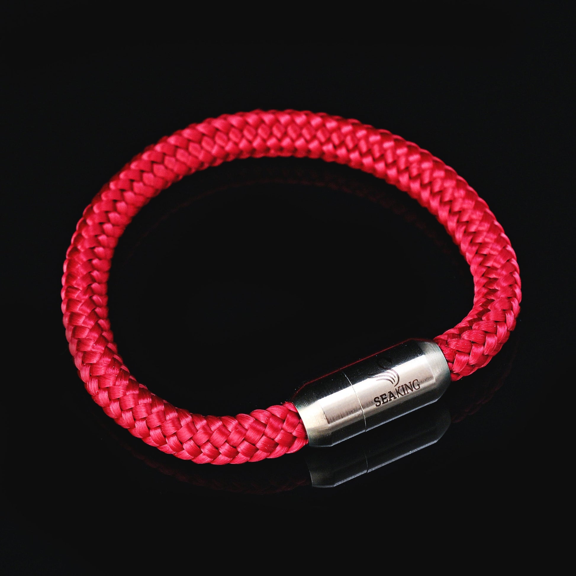 Burgund Armband mit starkem Magnetverschluss – handgefertigt