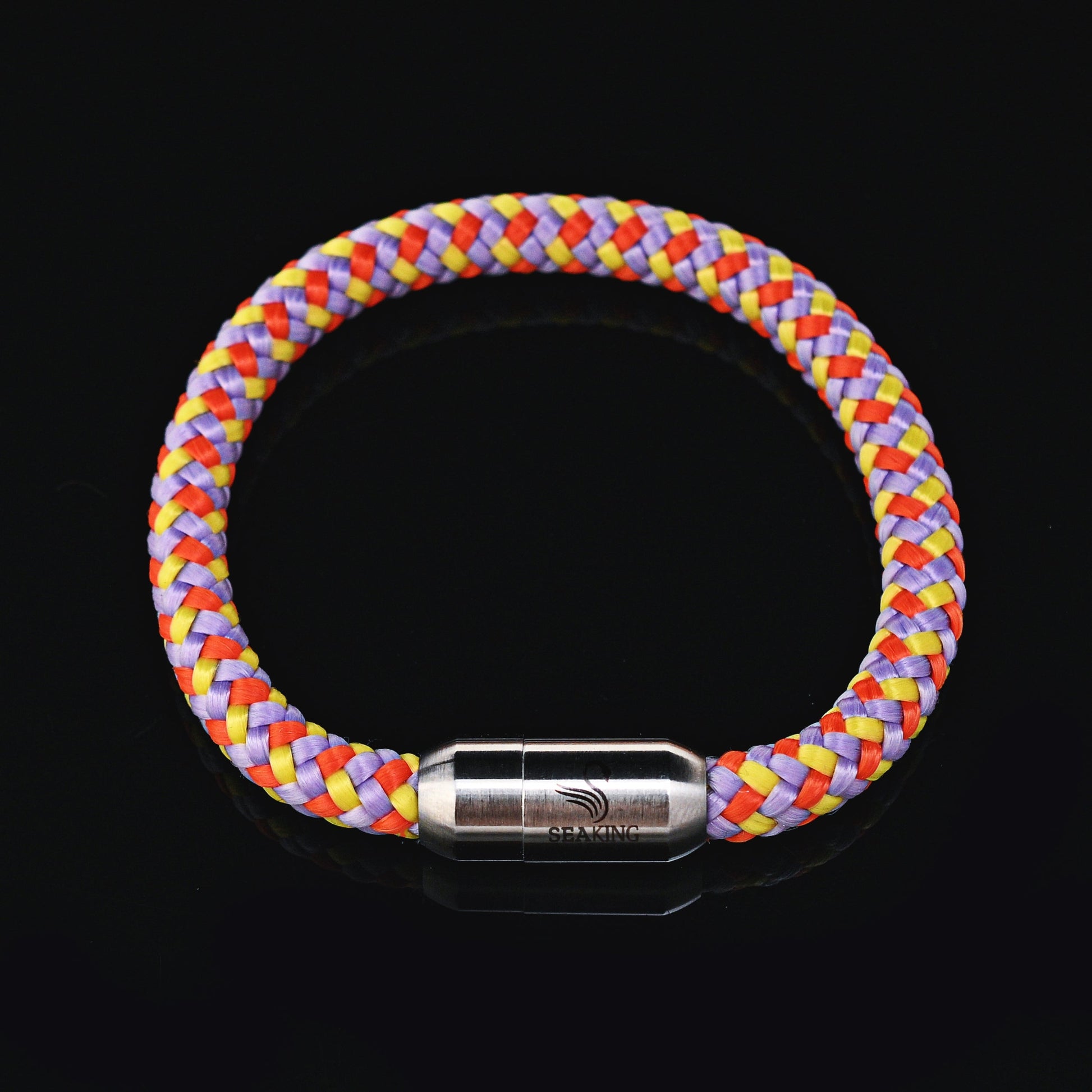 Armband SeaKing Hygge aus Segeltau in orange-pink