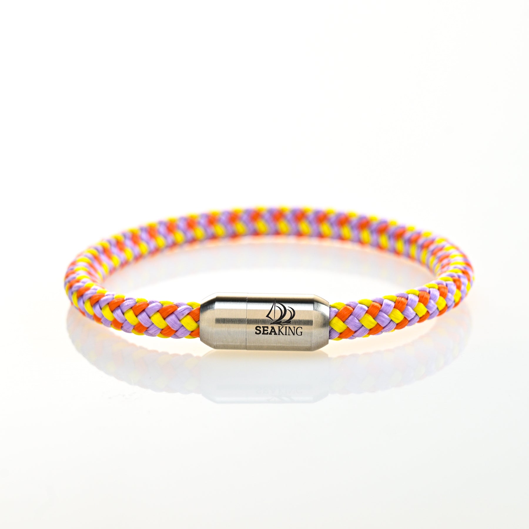 Armband SeaKing Hygge aus Segeltau in orange-pink
