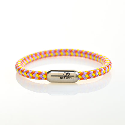 Armband SeaKing Hygge aus Segeltau in orange-pink
