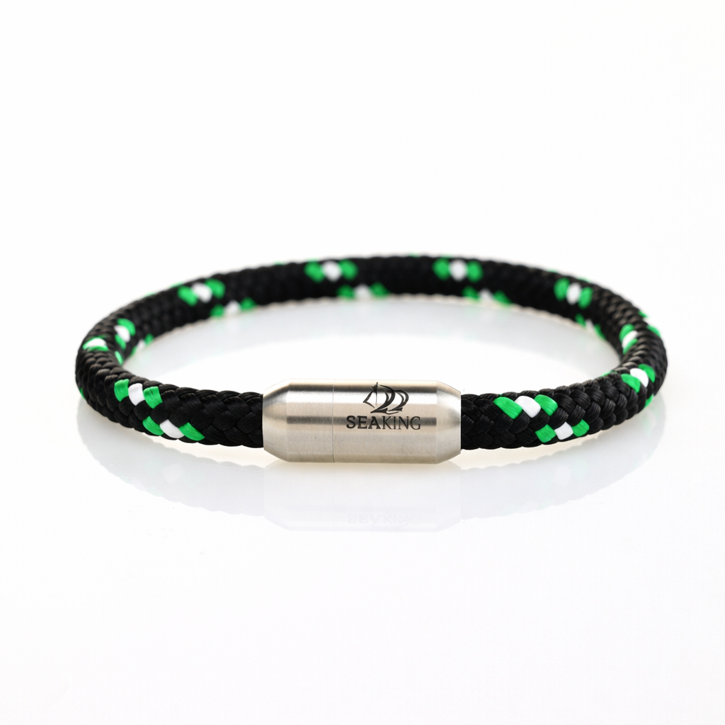 handgefertigt Armband SeaKing Jungle grün-schwarz
