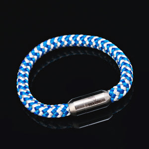 handgefertigt Armband SeaKing Kalimera blau-weiß