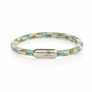 handgefertigt Armband SeaKing Komet orange-blau
