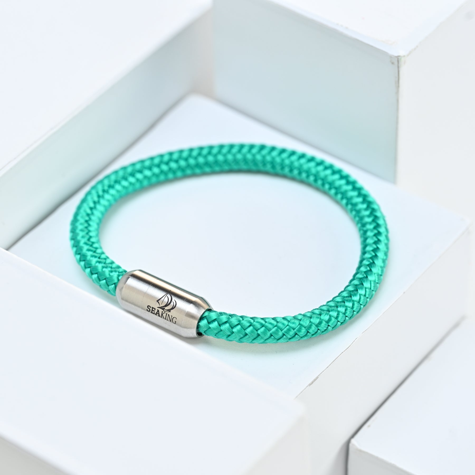 handgefertigt Armband SeaKing Minze farbenfroh
