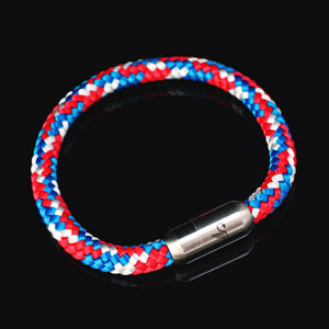 handgefertigt Armband SeaKing Norwegen rot weiß blau