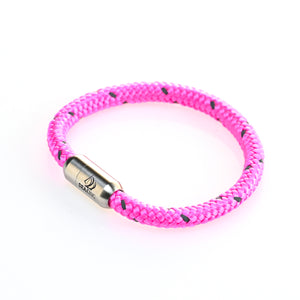 Armband SeaKing BODENSEE – Pink Horizon aus echtem Segeltau mit Magnetverschluss
