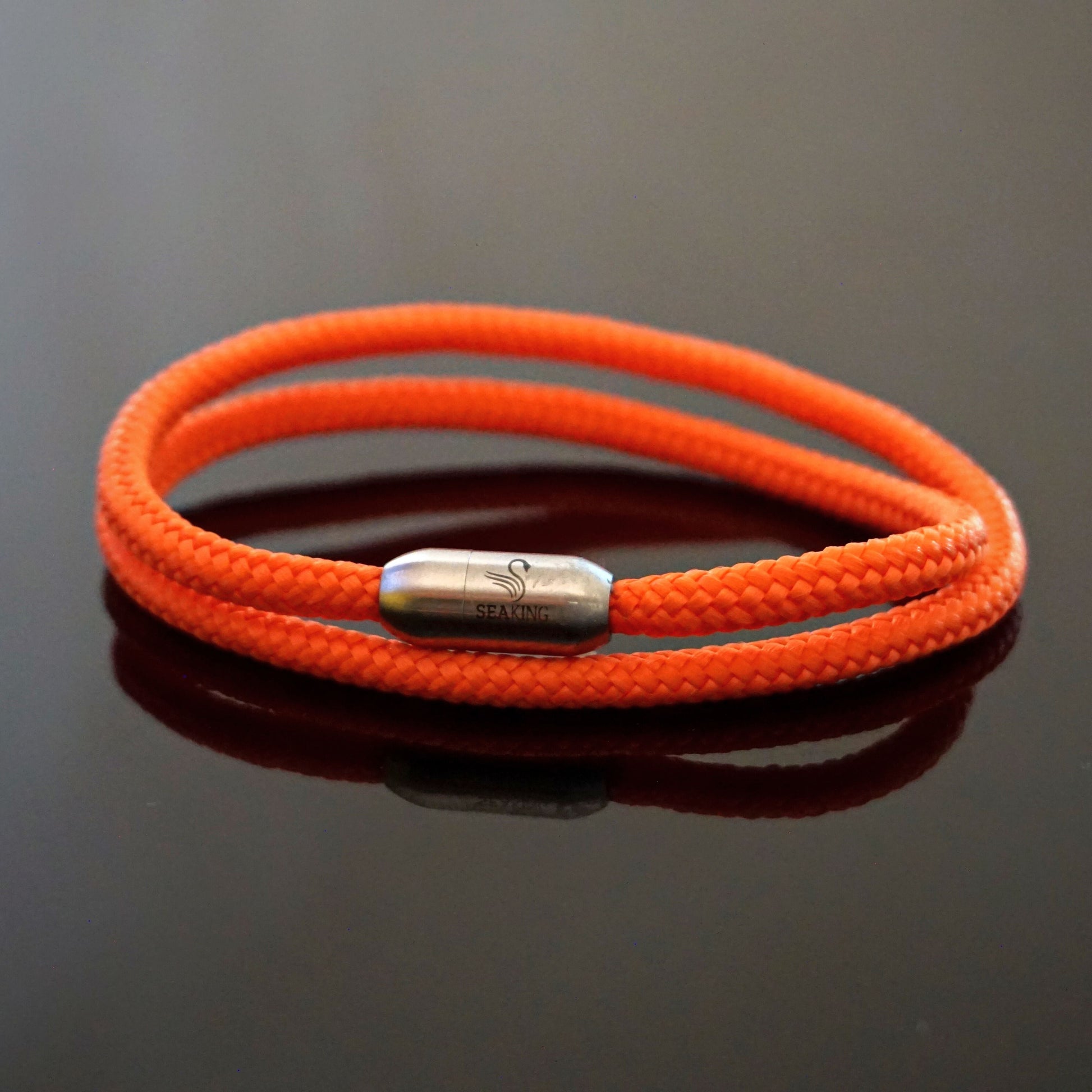 armband seaking traunsee crystal orange segeltau magnetverschluss